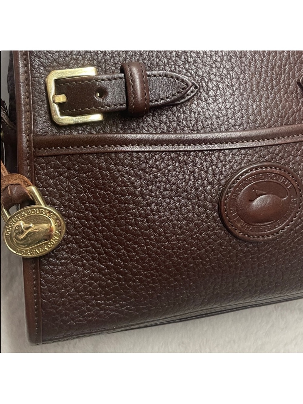 Vintage Dooney & Bourke Top Zip Buckle Bag - Picture 2 of 16